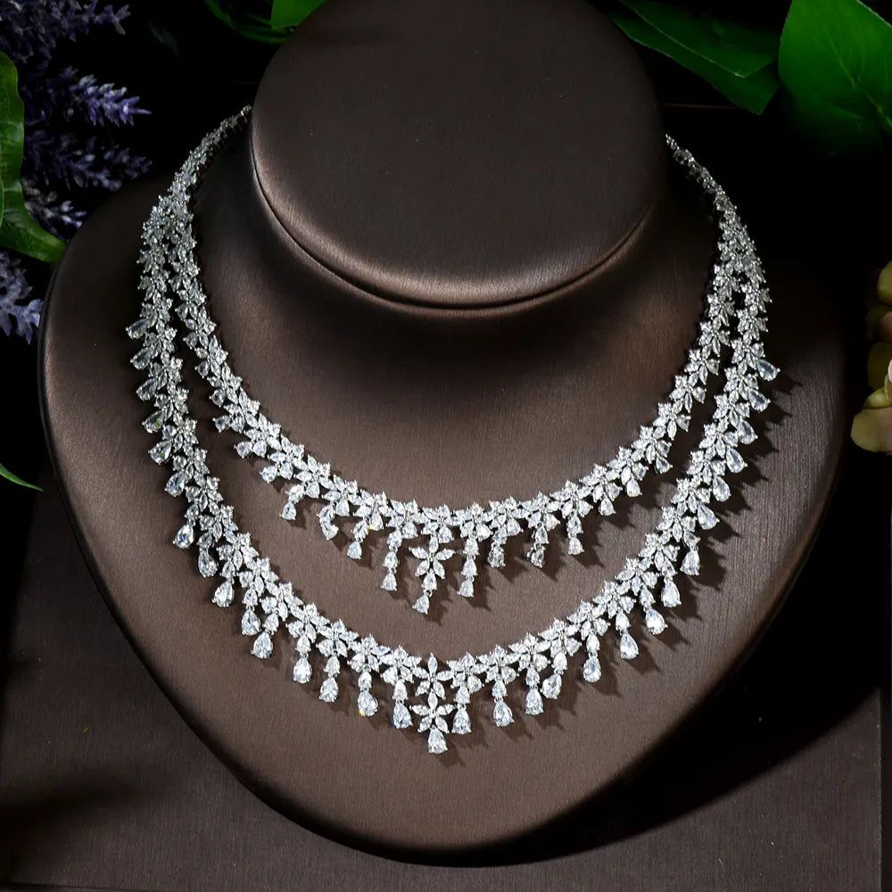 Luxury Floral Zircon Jewelry Set