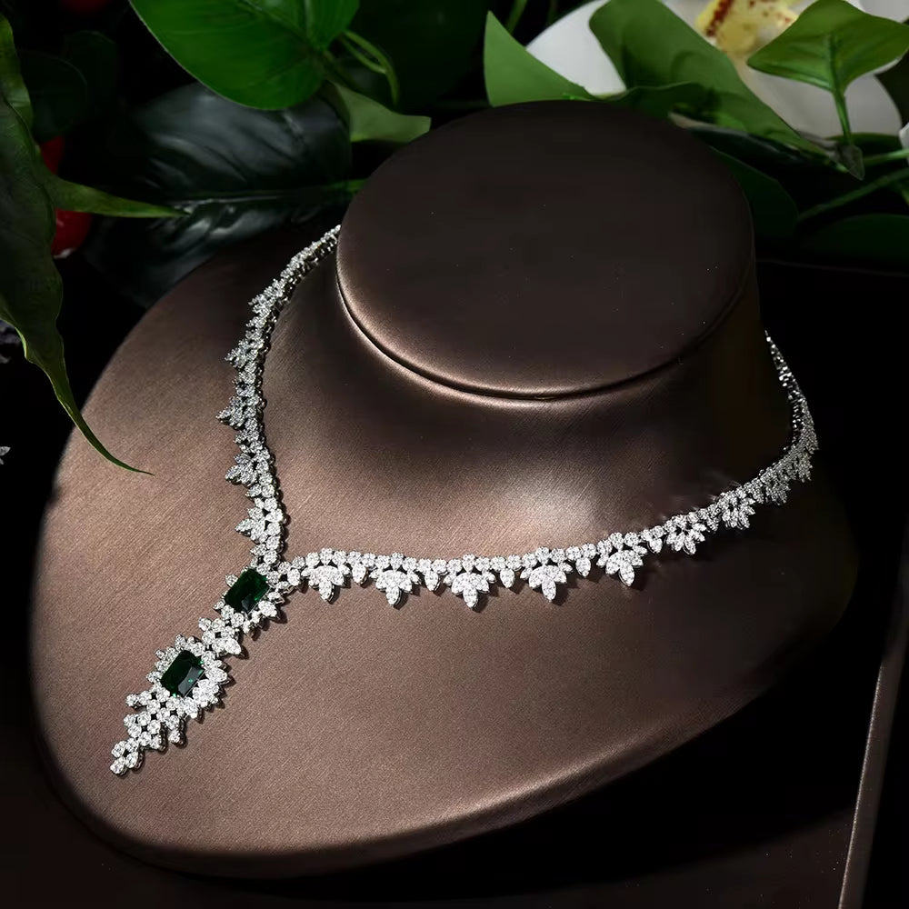 Emerald Blossom Luxury Jewelry Set