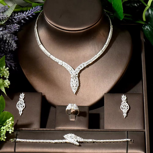 Blooming Elegance Flower Jewelry Set