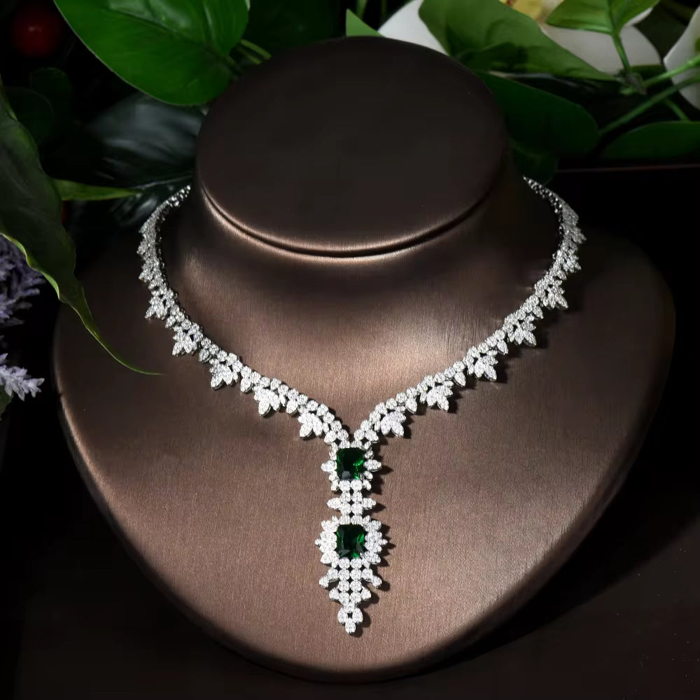 Emerald Blossom Luxury Jewelry Set