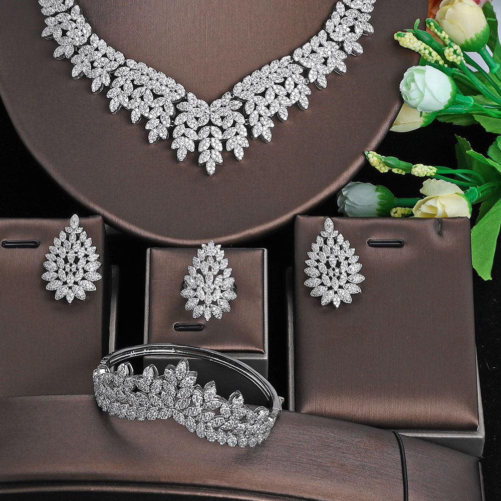 Regal Blossom Crown Jewelry Set