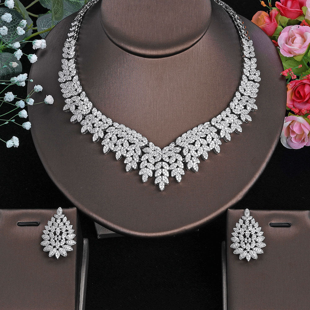 Regal Blossom Crown Jewelry Set