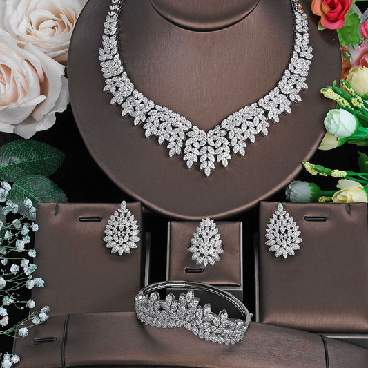 Regal Blossom Crown Jewelry Set