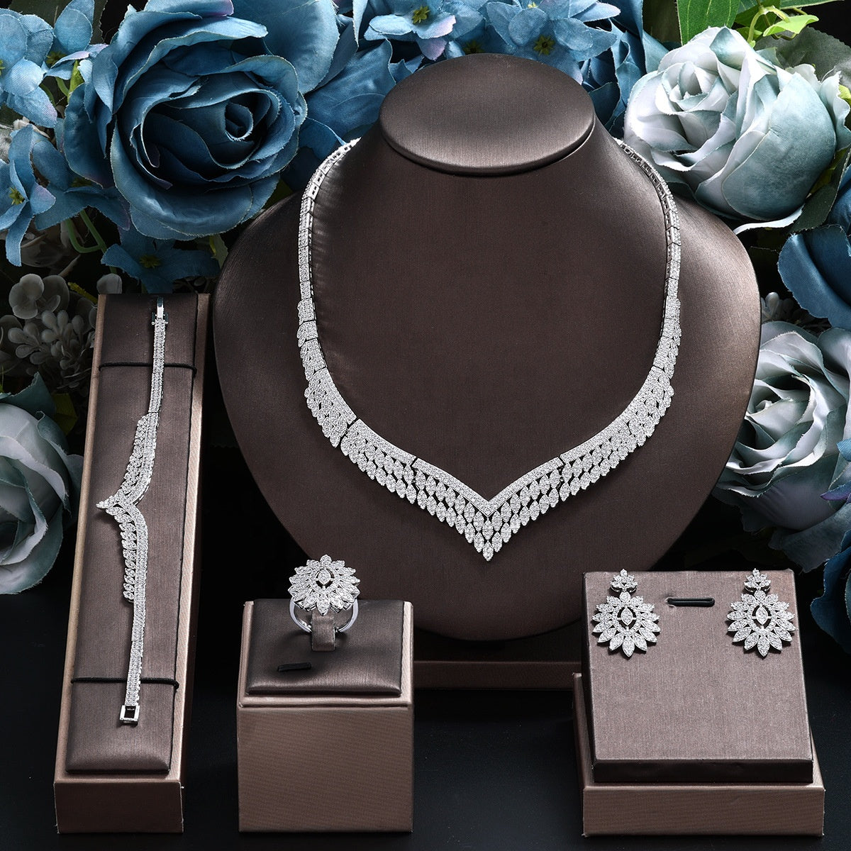 Forest Whisper Heart & Diamond Jewelry Suite