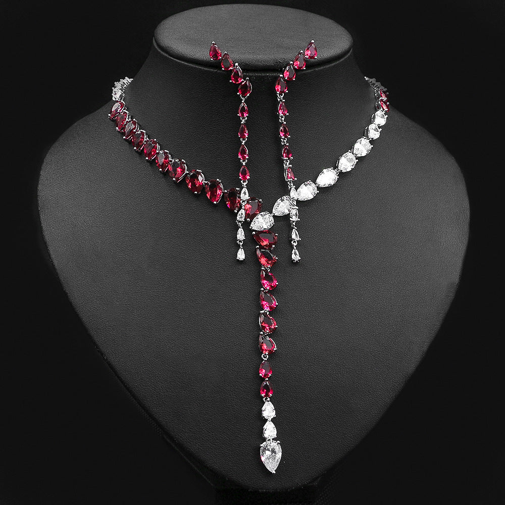 Heart Shaped Zirconia Jewelry Set