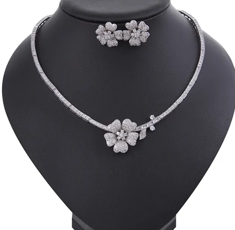 Beautiful Flower Design Jewelry Sets