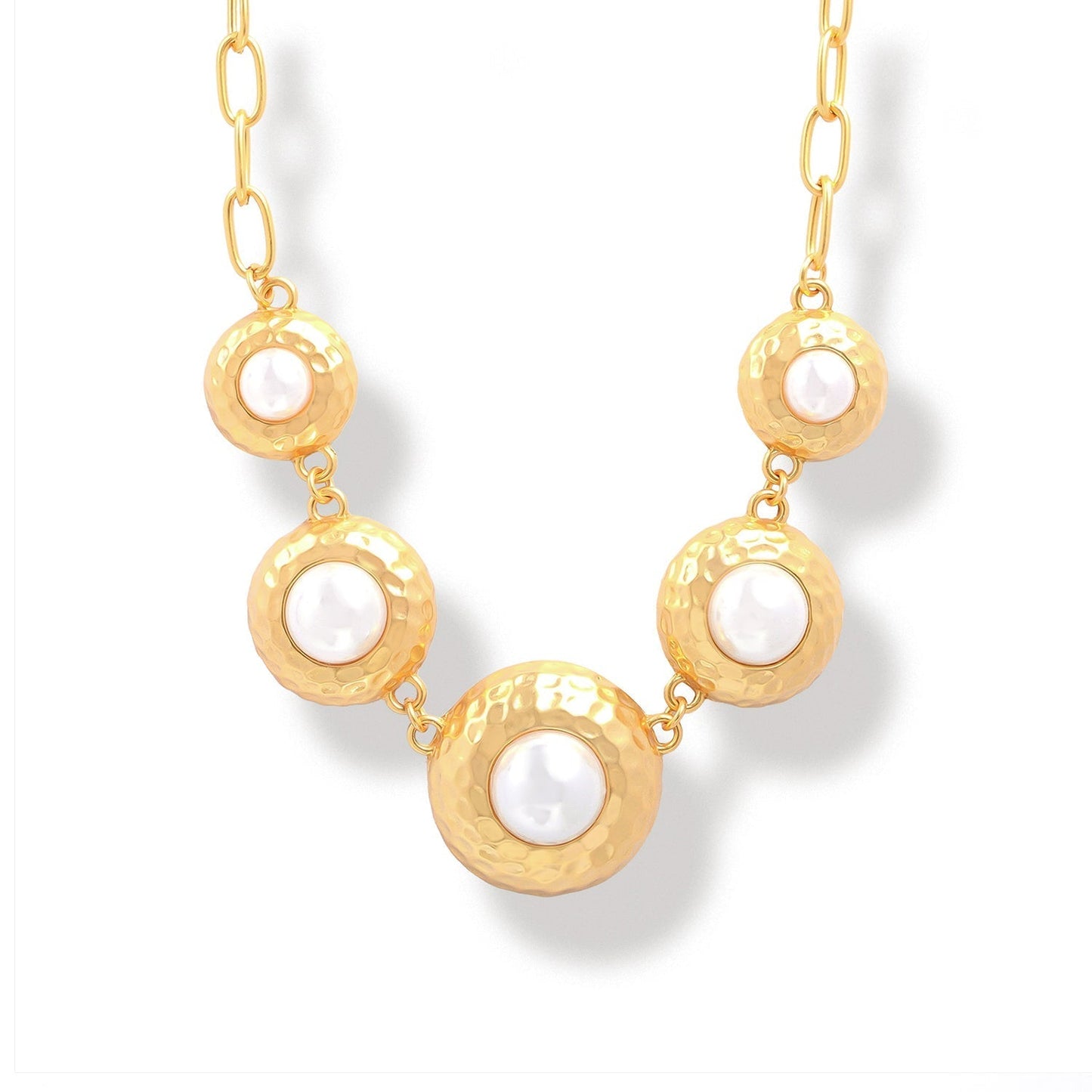 Door Lock Shape Pearl Necklace