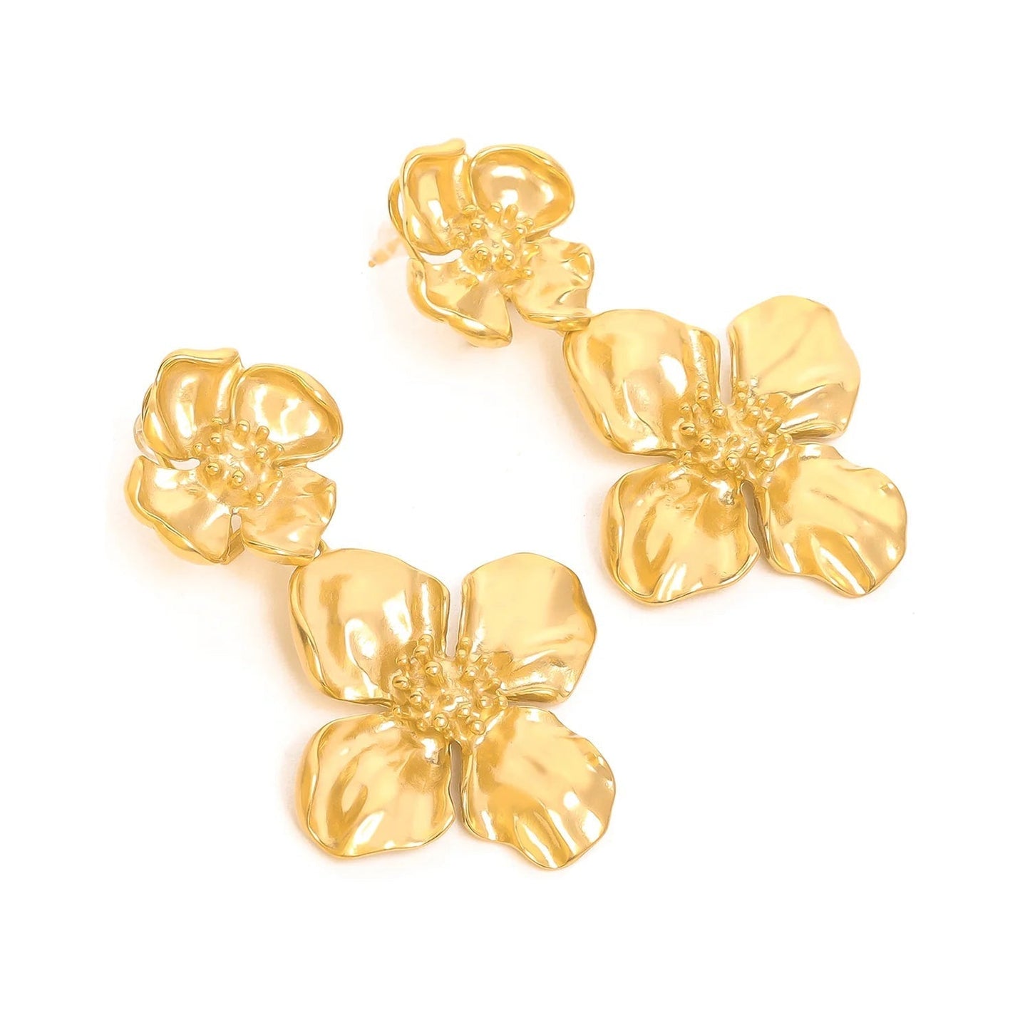 Lady Gold Flower Earrings