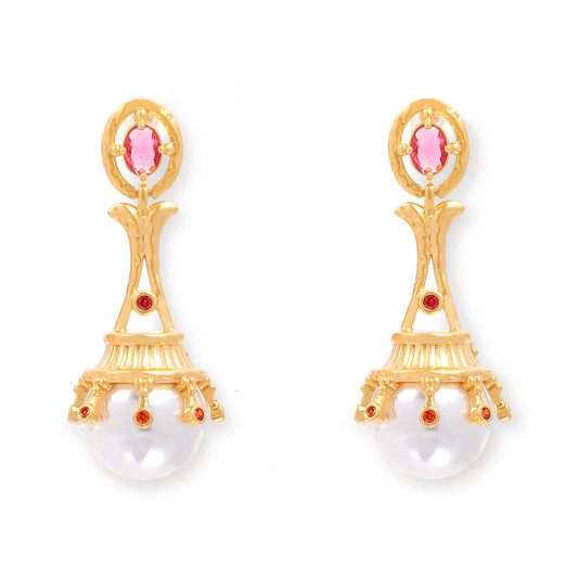 Pearl Light Bulb Drop Earrings