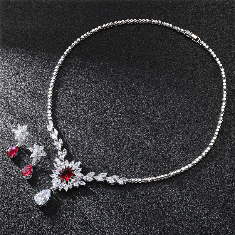 Ice Flower Zircon Jewelry Set