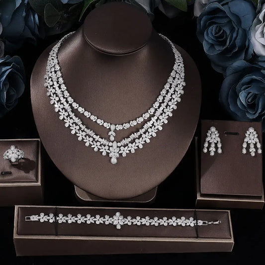 Luxury Snowflake Design Jewelry Set