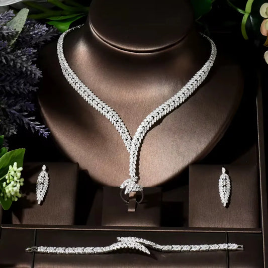 Unique And Dazzling Zircon Jewelry Set