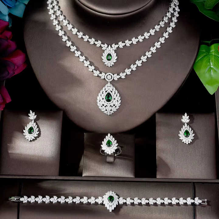 HIBRIDE Classic New Bridal Jewelry Set 4-piece Set