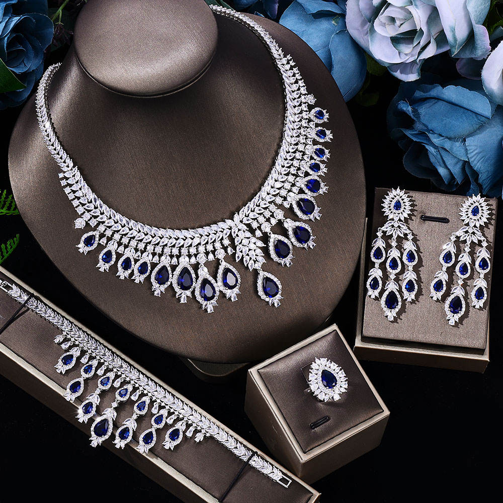 Baoyi UAE famous brand CZ luxury jewelry set