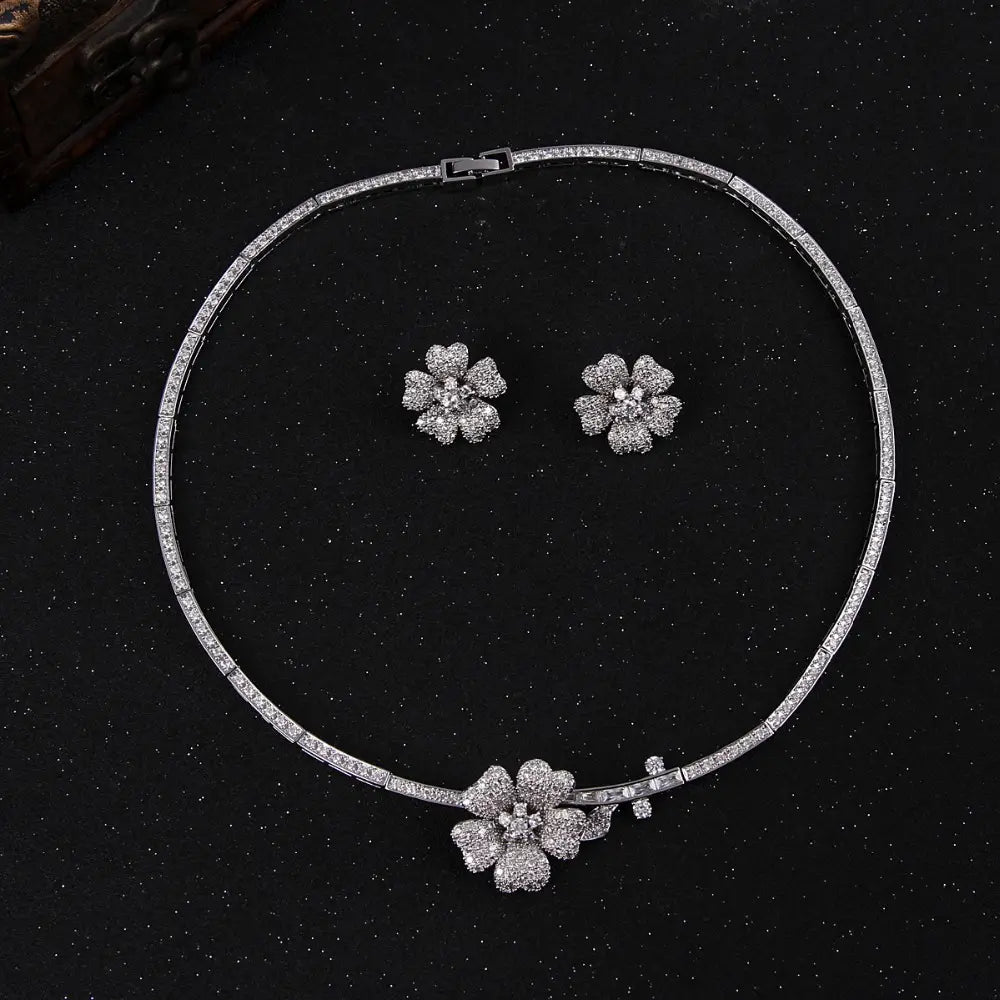 Beautiful Flower Design Jewelry Sets