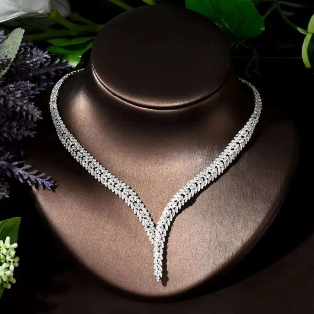 Unique And Dazzling Zircon Jewelry Set