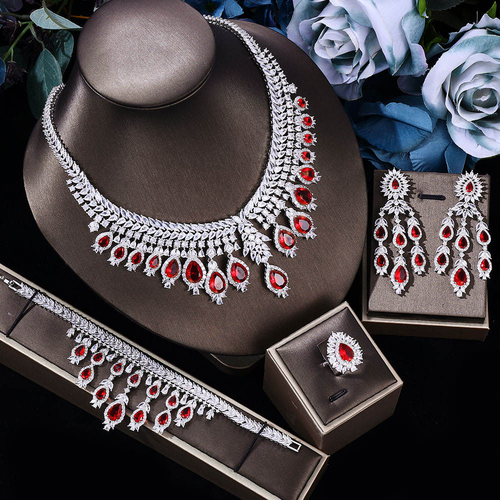 Baoyi UAE famous brand CZ luxury jewelry set