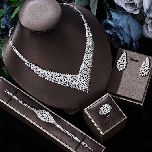 Baoyi 2024 Luxury Saudi Arabian Style 4-piece Jewelry Set