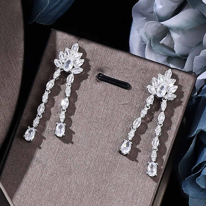 Original luxury brand new 4-piece cubic zirconia jewelry set