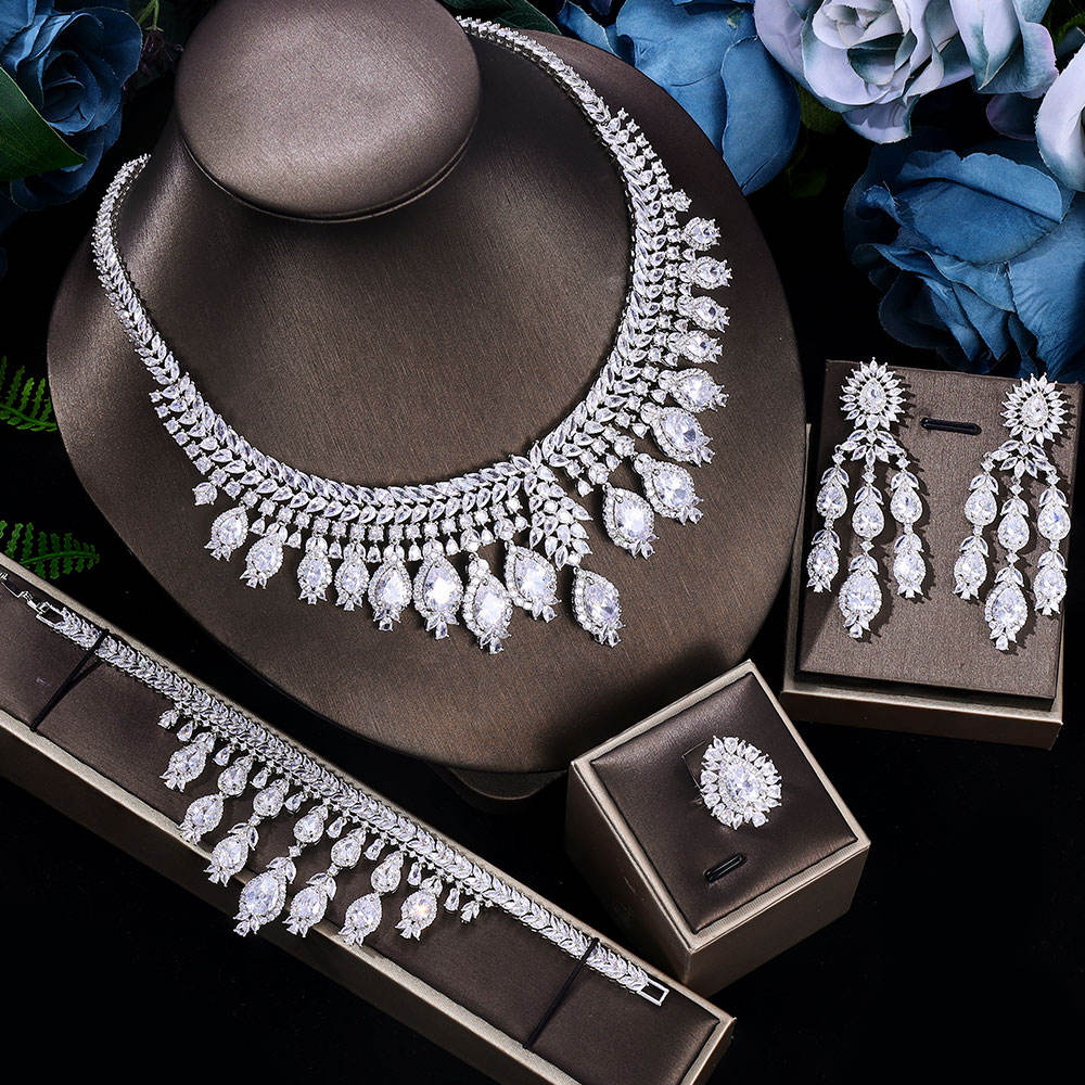 Baoyi UAE famous brand CZ luxury jewelry set