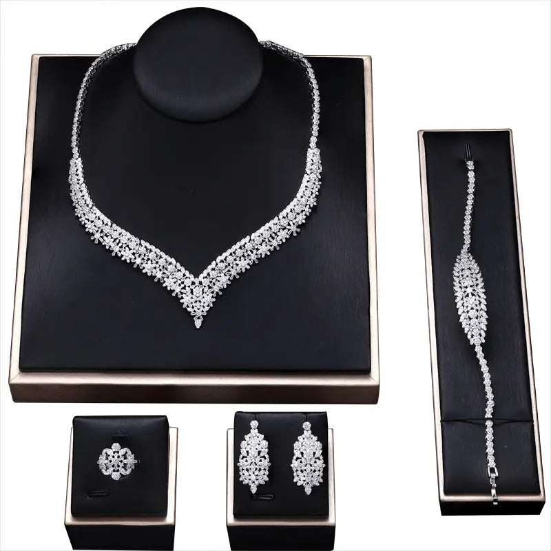 Zircon Wedding Ball Hawaiian Jewelry Set