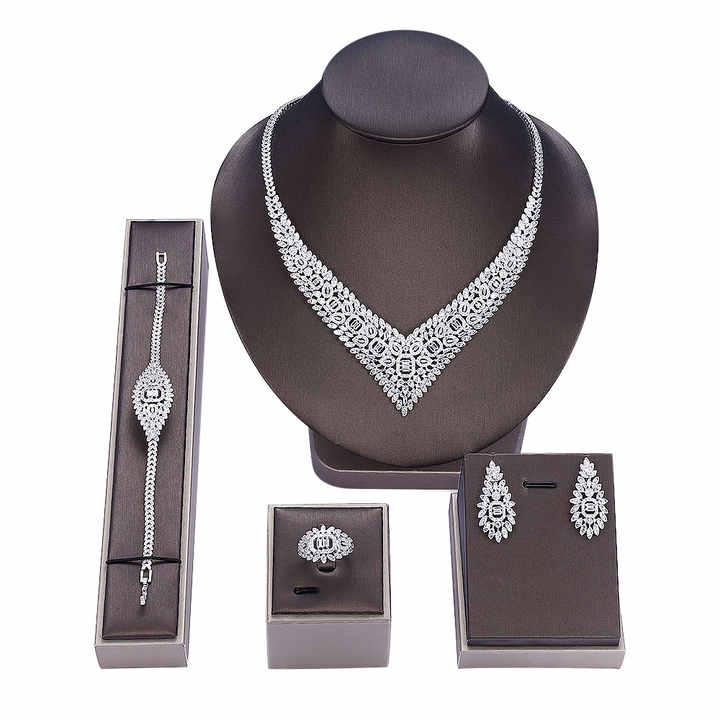 Baoyi 2024 Luxury Saudi Arabian Style 4-piece Jewelry Set