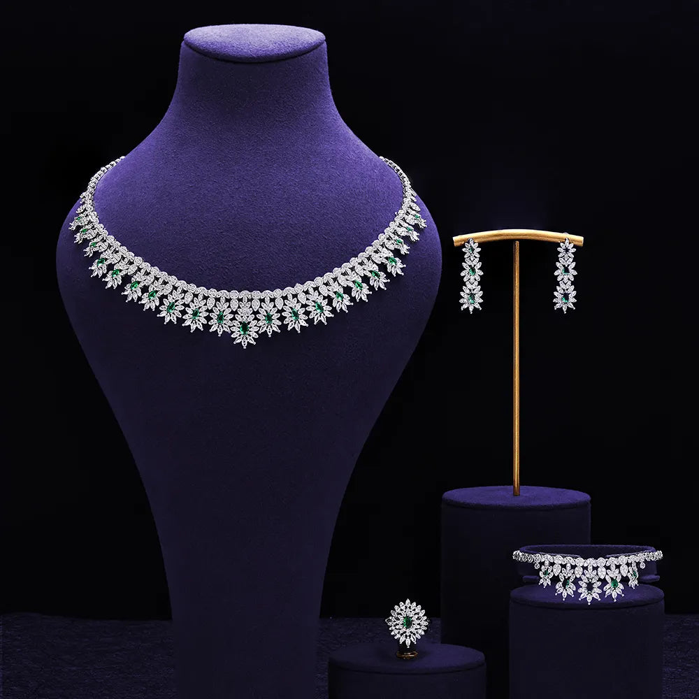 White Cubic Zircon Jewelry Set