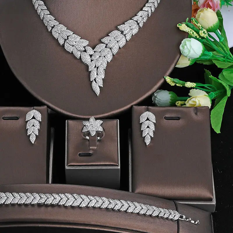 Cubic Zirconia Crystal Fashion Set