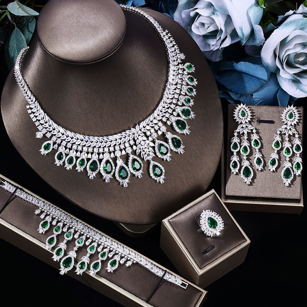 Baoyi UAE famous brand CZ luxury jewelry set