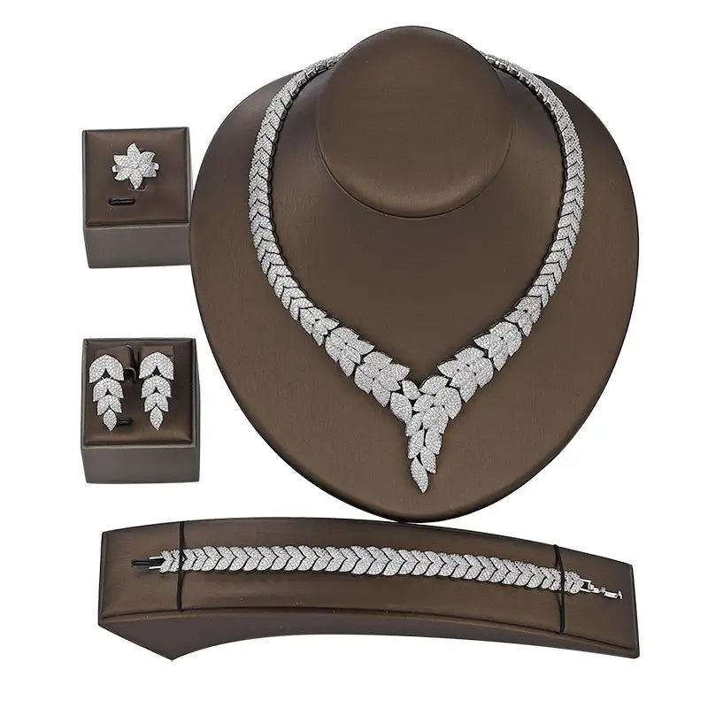 Cubic Zirconia Crystal Fashion Set