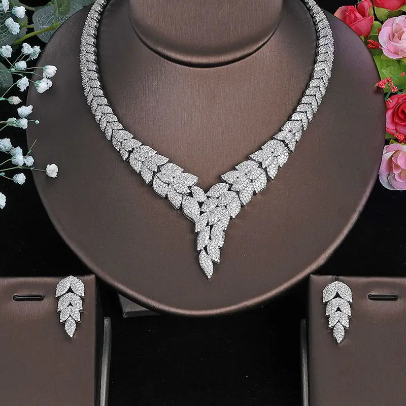 Cubic Zirconia Crystal Fashion Set