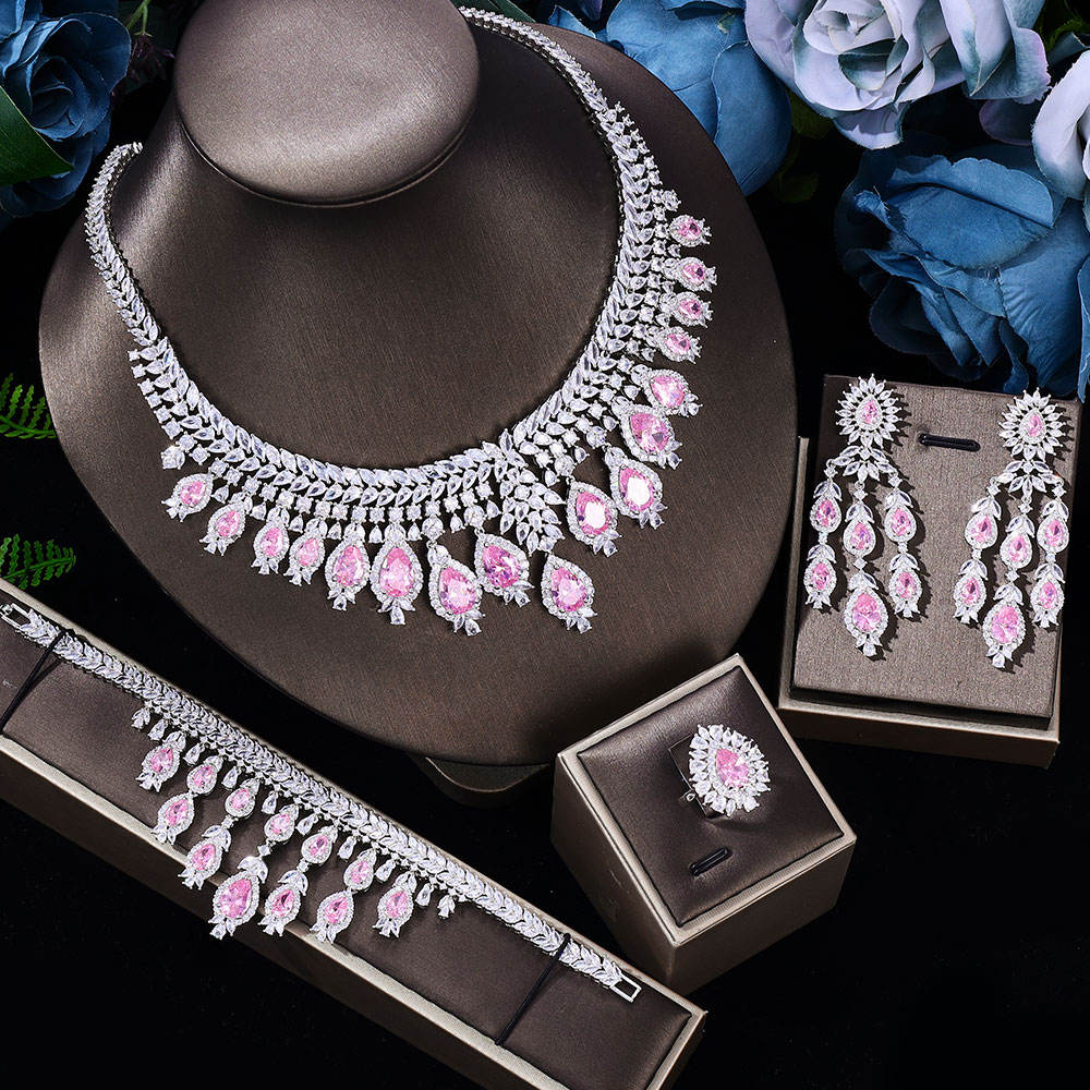 Baoyi UAE famous brand CZ luxury jewelry set