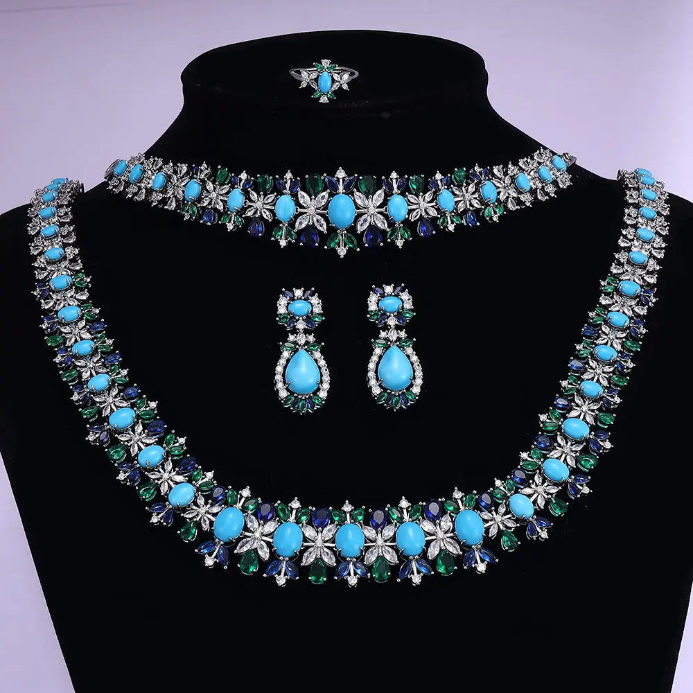 Elegant Sapphire Jewelry Set