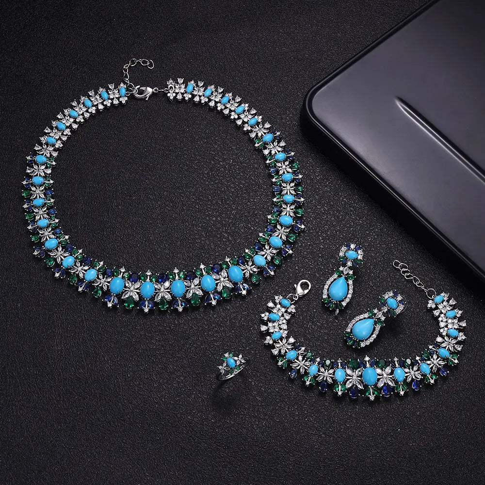 Elegant Sapphire Jewelry Set