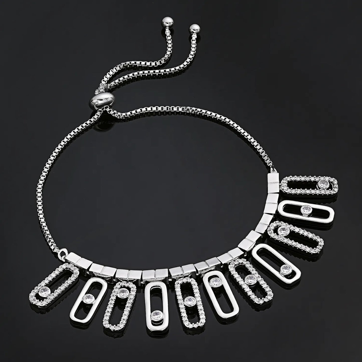 Modern Geometric Hollow Zirconia Jewelry Set