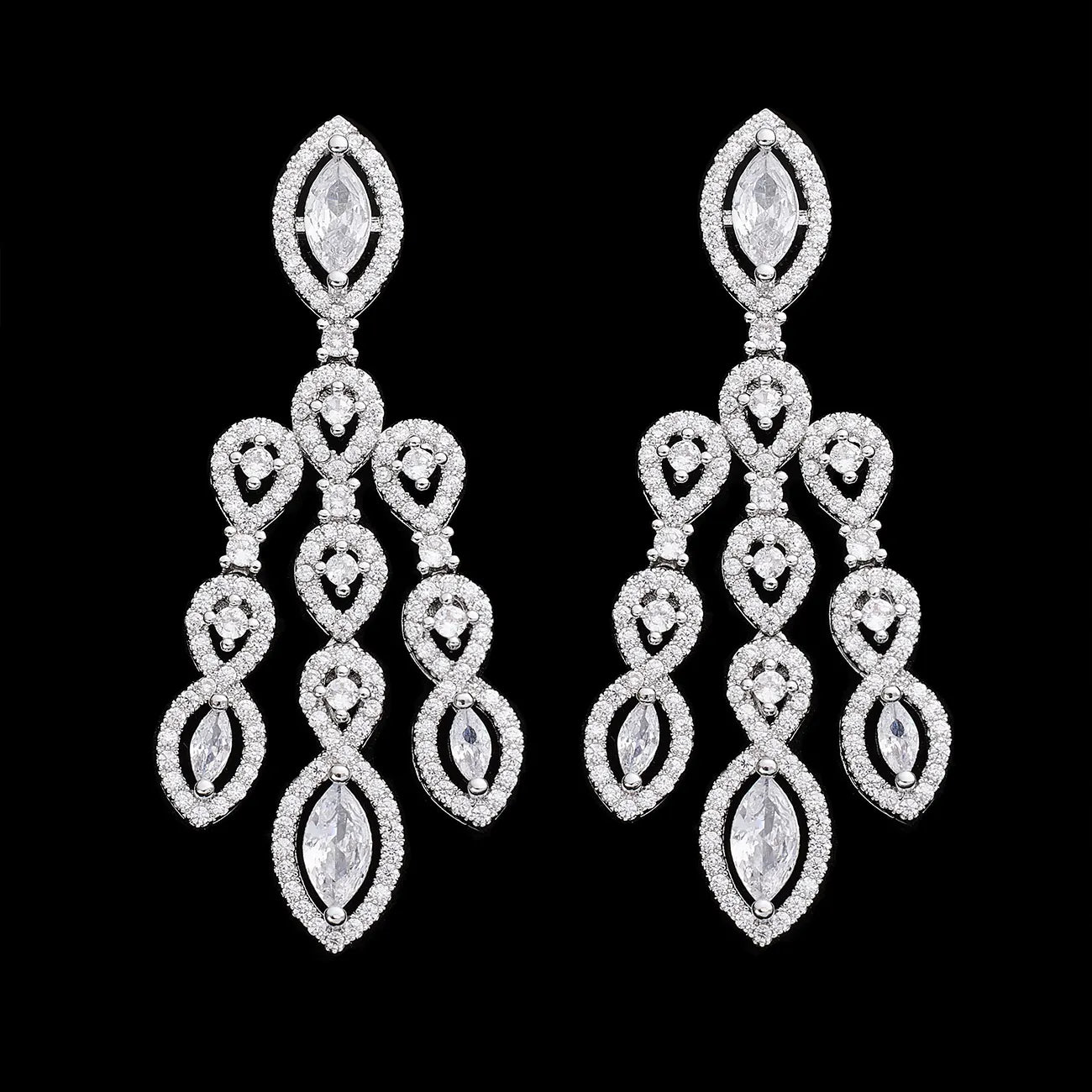 Luxury Leaf-Shaped Zirconia Jewelry Set