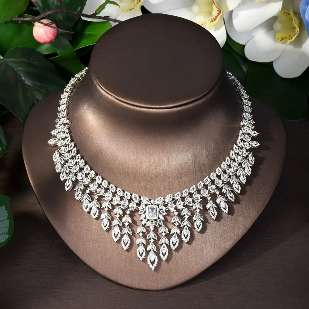 Luxurious Zircon Wedding Jewelry Set