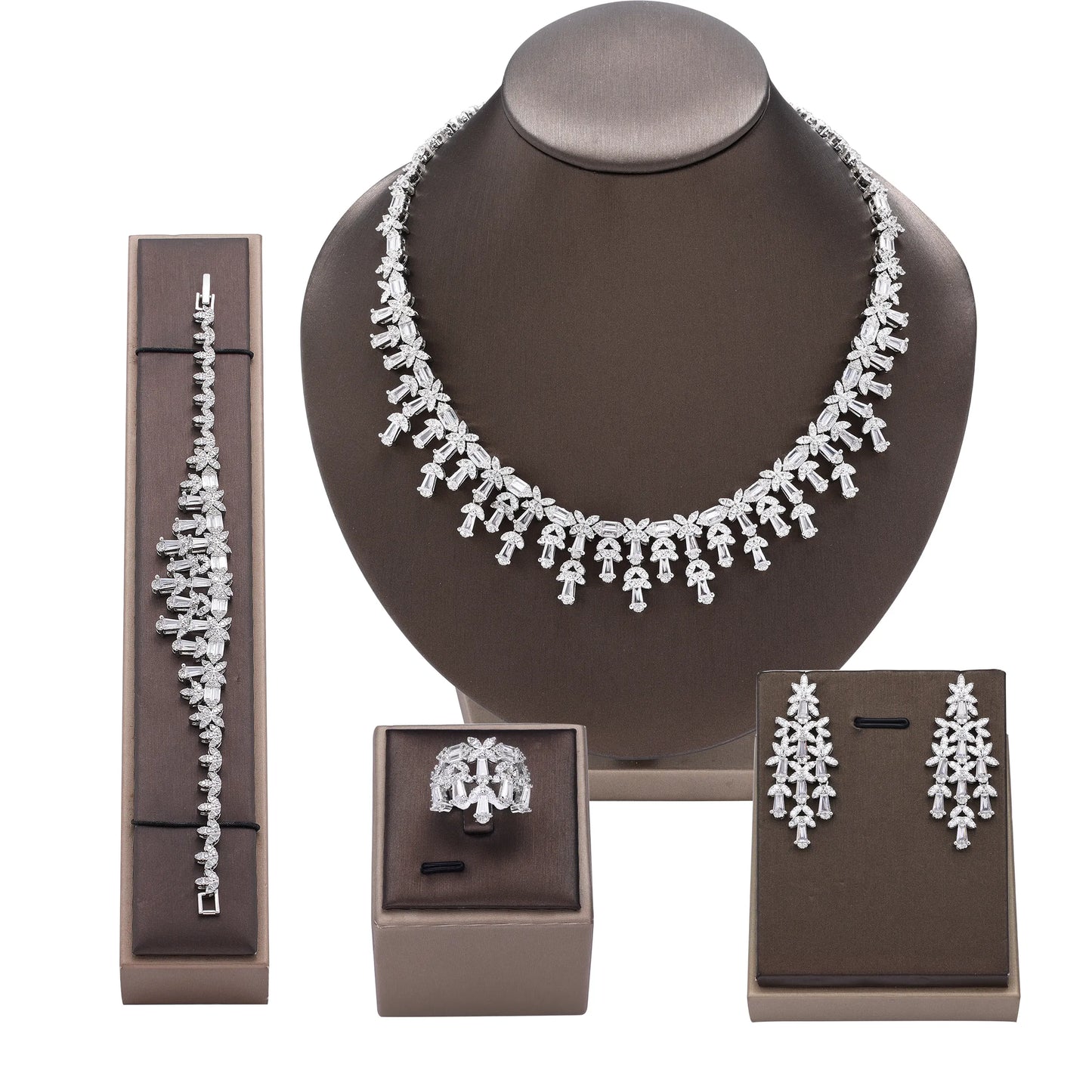 Radiant Elegance Zircon Jewelry Set